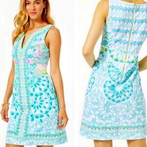 Lilly Pulitzer - NWOT Sigrid Shift Dress Multi Caribbean Citrus Engineered -sz12